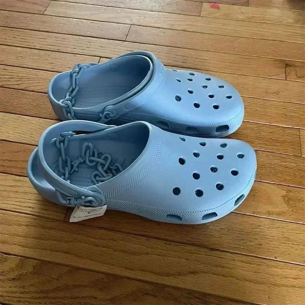 Crocs Classic Clog Unisex Blue Slip On Size 13 Casual Shoes - Picture 2 of 6